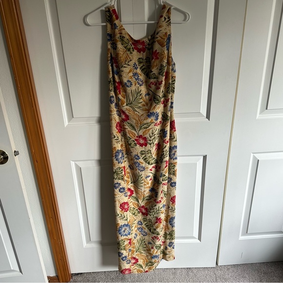 Maggy London Multicolor Floral Silk Maxi Dress - Picture 1 of 5